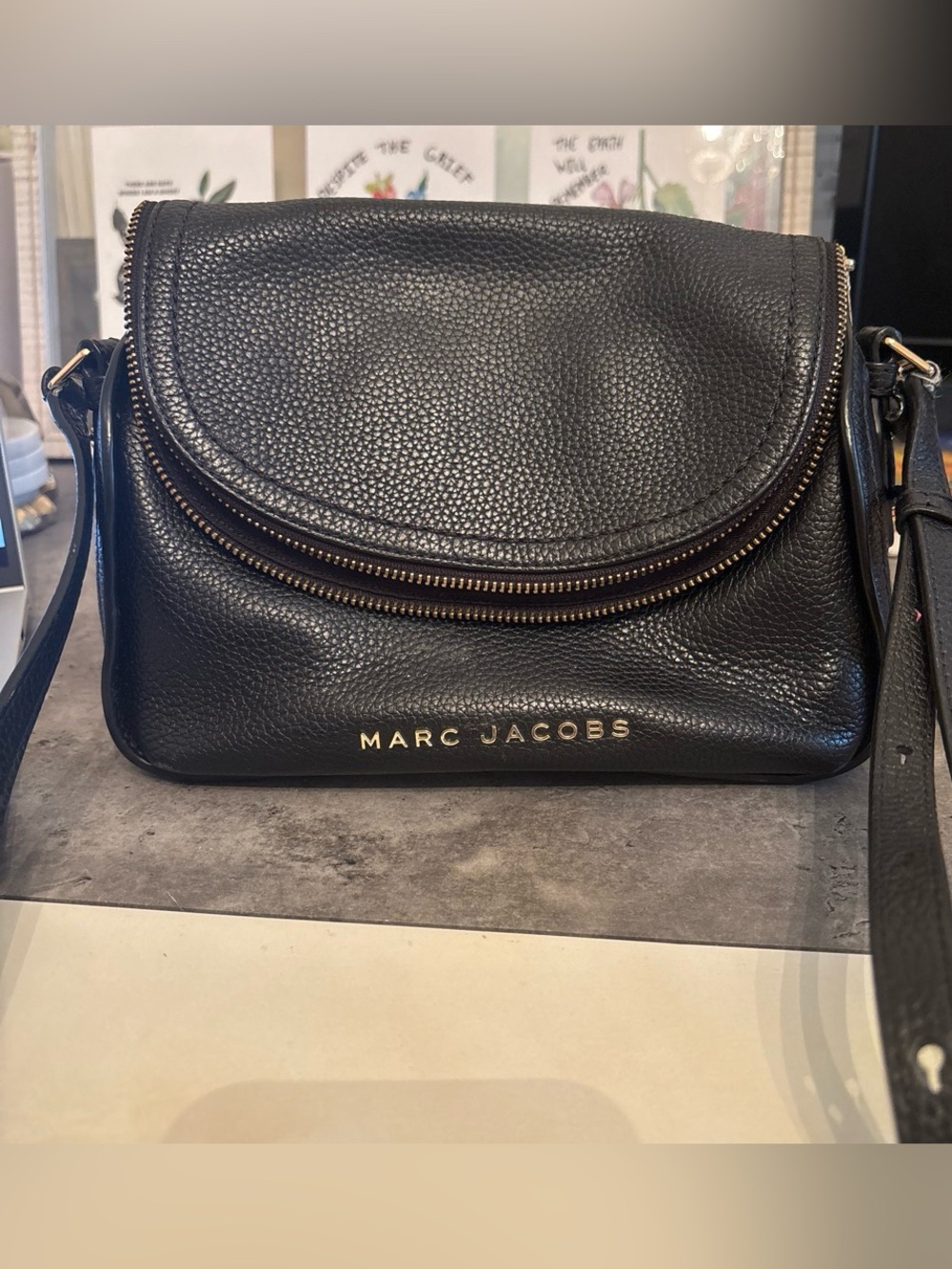 Marc Jacobs Black Leather Crossbody Bag